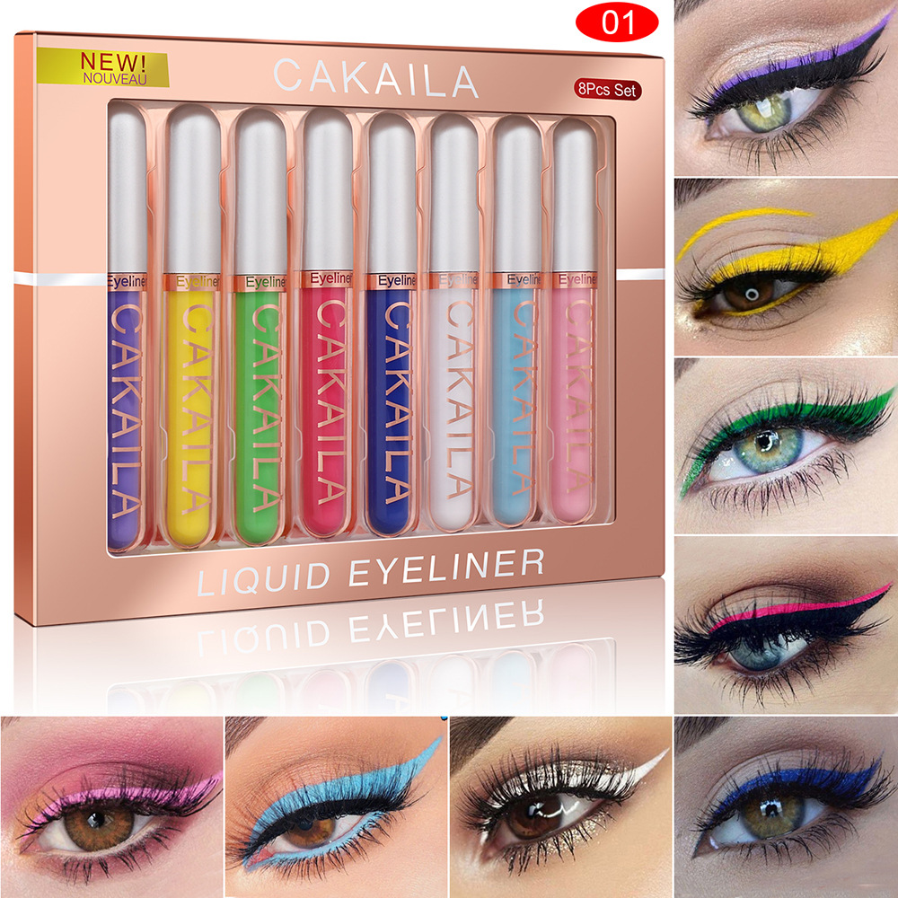 Beauty Makeup Eyeshadow - Juego de 8 colores, bolígrafos delineadores
