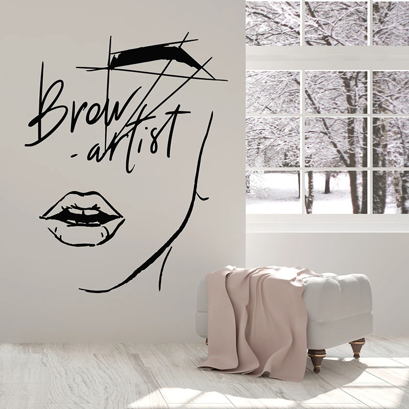 Beauty Makeup Wallpaper - Calcomanía de pared de cara de