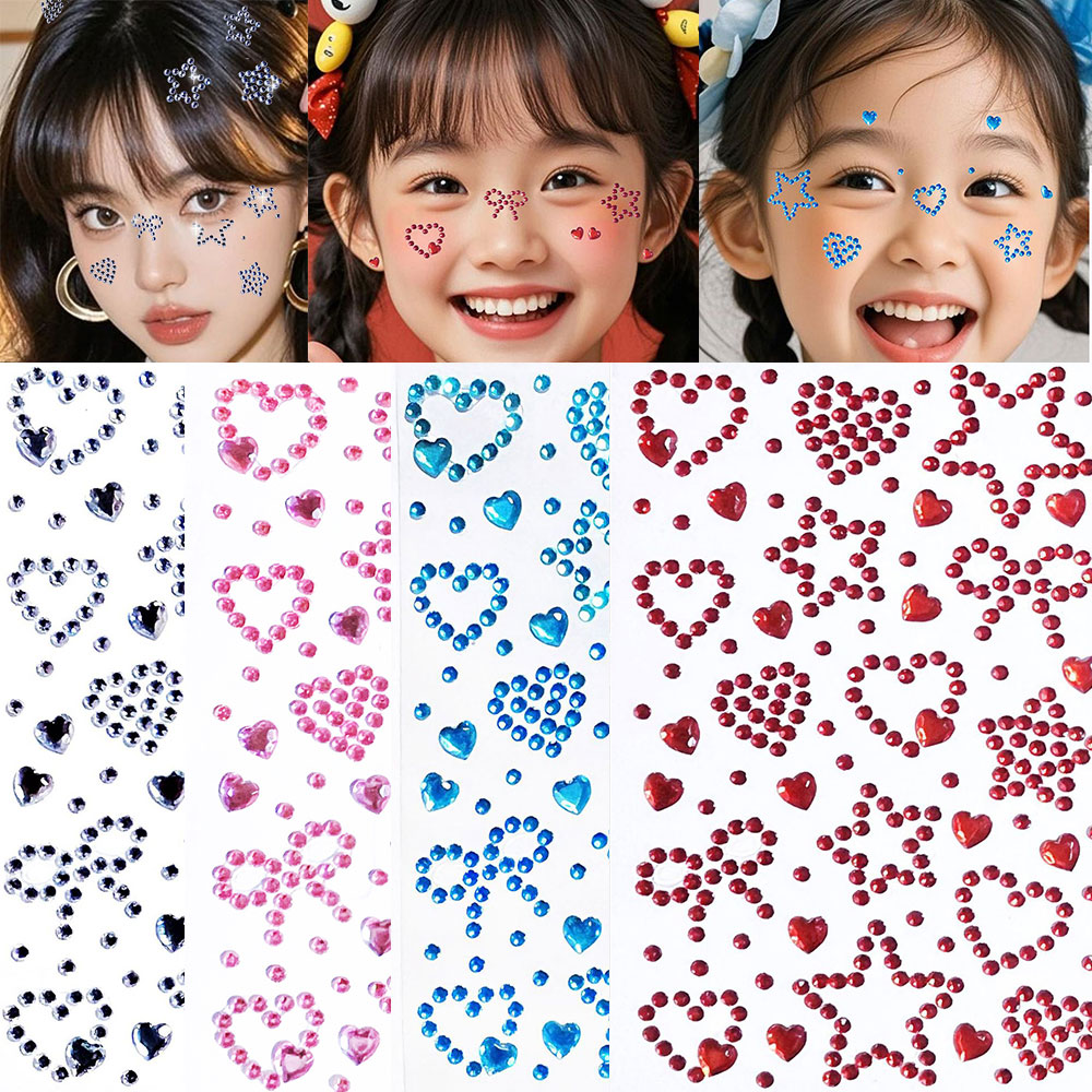 Beauty Gems Makeup - 1 unidad de pegatinas de diamantes
