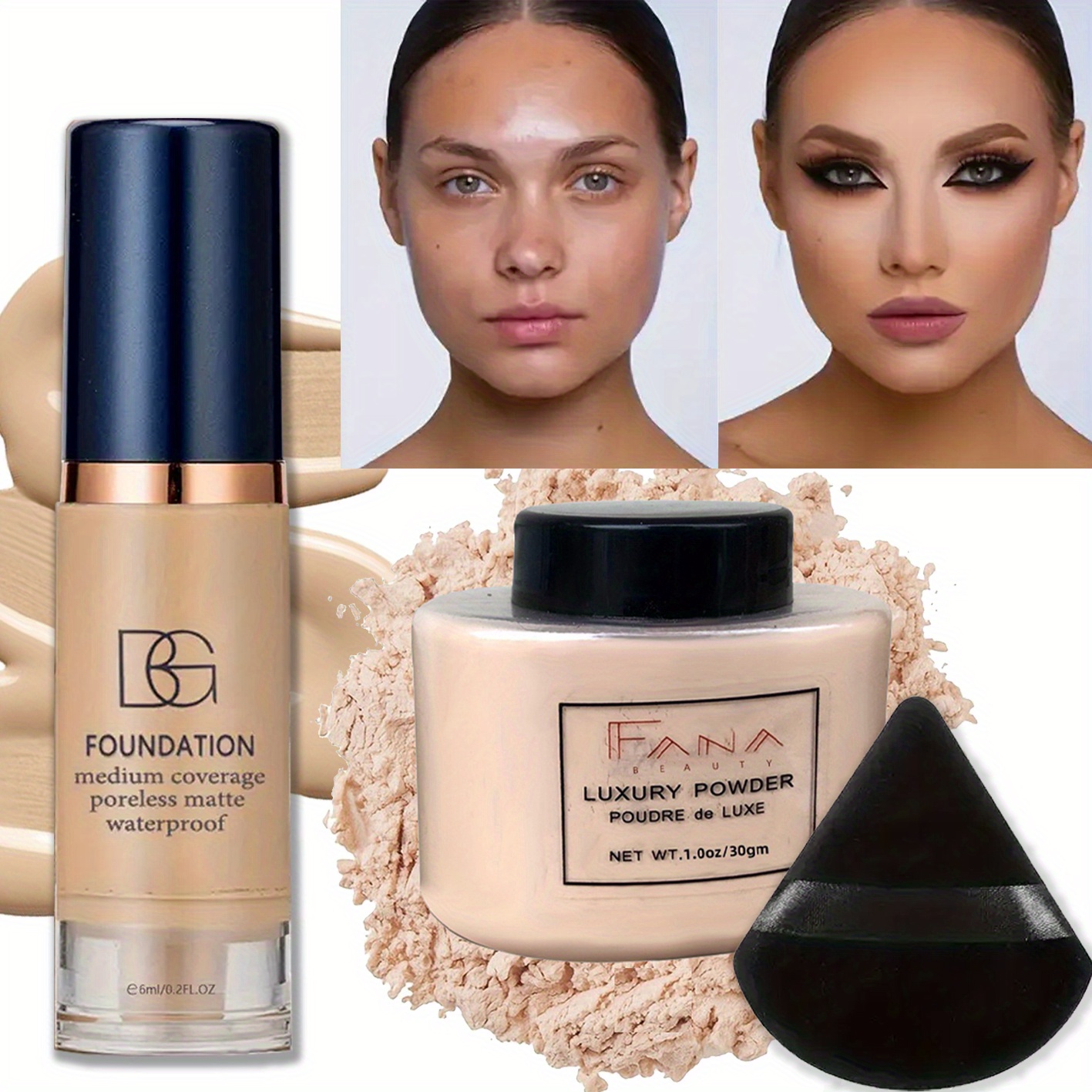 Concealer Full Coverage - 3 unids/set de base de cobertura