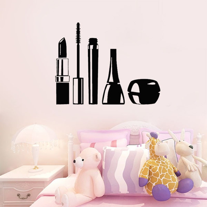 Pegatinas de pared de cosmétic - Beauty Makeup Wallpaper reseña y precio
